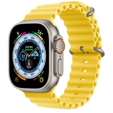 apple watch ultra gps + cellular caja titanio 49mm correa ocean amarilla