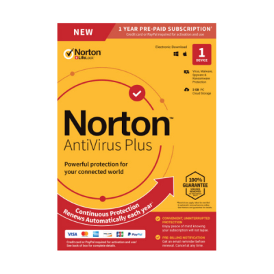 Norton Antivirus Plus Empower 2GB 1 Usuario 1 Licencia 1 Año Licencia Digital