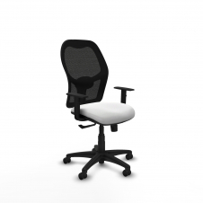 Piqueras y Crespo Aloc?n sincro malla negra bali blanco brazos 1D base poliamida ruedas engomadas 50mm