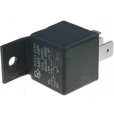 RELE para Coche 24VDC 80A 1,8W Faston