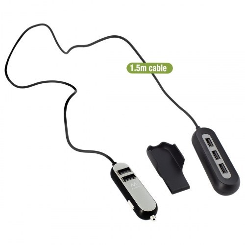 Ewent EW1355 Cargador para Coche 5 puertos usb