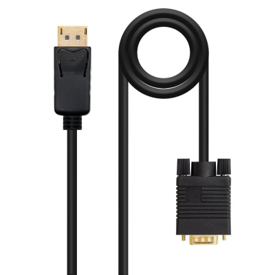 Cable conversor displayport a vga nanocable 5m macho - macho - negro