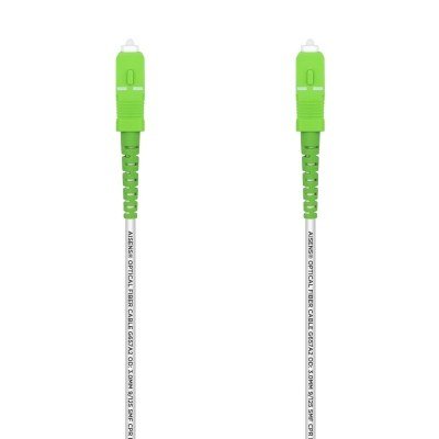 AISENS - CABLE FIBRA ÓPTICA LATIGUILLO G657A2 3.0 9/125 SMF SIMPLEX CPR DCA LSZH, SC/APC-SC/APC, BLANCO, 40M
