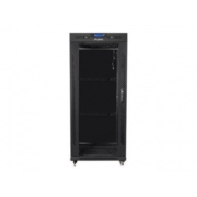 ARMARIO LANBERG RACK 19 22U 800X1000 FLAT PACK NEGRO PUERTA CRISTAL CON LCD