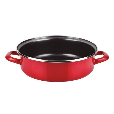 Tartera optimax roja acero esmaltado aisi 430 ø26 cm