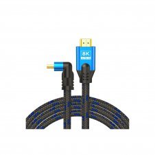 Savio CL-147 Kabel HDMI v2.1, ktowy,1.8m, mied, oplot baweniany, metalowe wtyczki cable HDMI 1,8 m HDMI tipo A (Estándar) Negro, Azul