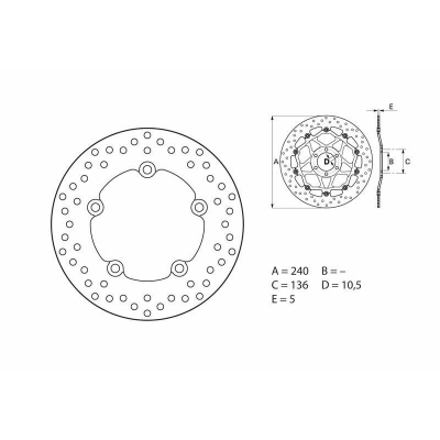 Disco de freno Brembo 68B407G8 68B407G8