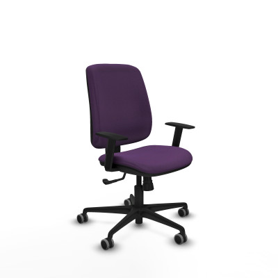 Alares tapizada sincro bali morado brazos 1D base nailon ruedas 65mm engomadas