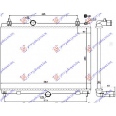 RADIATOR (BRAZED) 1.6 THP-VTI PETROL - 1.6 HDi -2.0 HDi/BLUEHDi DIESEL MANUAL (380x560) (NRF)