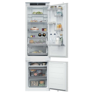 Frigorífico combi integrable Haier HBQW5519E, Serie ID Titanium 2, 193.5 x 54 x 55 cm, No Frost, clase E, 226 kWh año, 35dB, 284 litros, Multiflow, reversible, WiFi, Bluetooth, luz LED, blanco