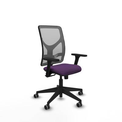 Motilla sincro malla gris bali morado brazos 3D base piramidal ruedas 65mm engomadas
