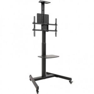 Carro TV con ruedas TooQ FS1184M-B COMETA, 37-70 pulgadas, hasta 70 kg, VESA hasta 600 x 400 mm, incl. +5°/-12°, rot. 90°, negro