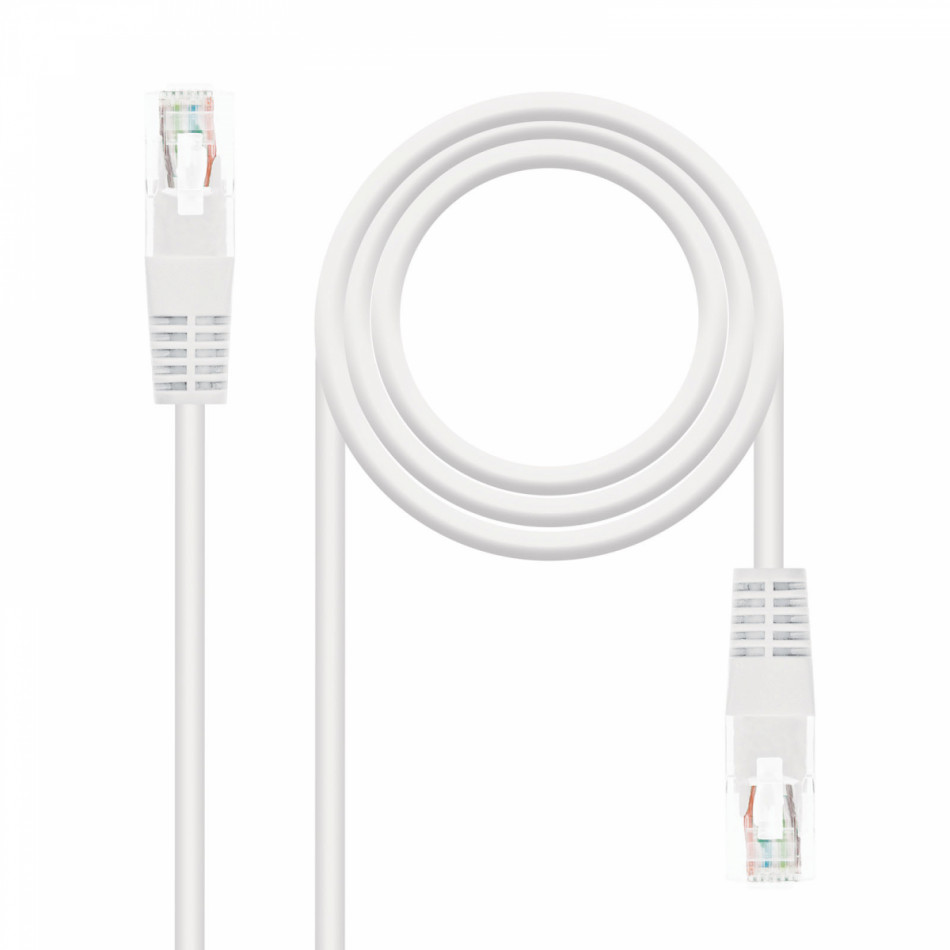 Nanocable - CABLE RED LATIGUILLO CAT.6 UTP AWG24, BLANCO 2 M