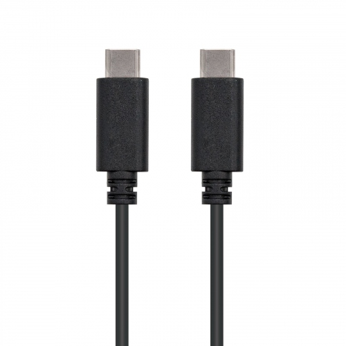 CABLE USB 2.0 3A, TIPO USB-C/M-USB-C/M NEGRO 2.0 M