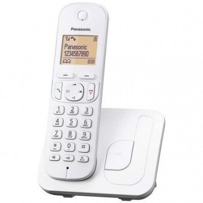 TELÉFONO INALÁMBRICO DECT PANASONIC KX-TGC210SP BLANCO - IDENTIFICACIÓN LLAMADAS- BLOQUEO NÚMEROS NO DESEADOS - PANTALLA LCD RETROILUMINADA 4.1CM