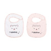 Set de 2 baberos rizo+velour Bear with me Rosa