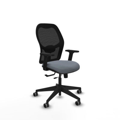 Alocén traslack malla negra bali gris brazos 2D base piramidal ruedas engomadas 65mm
