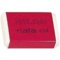 Milan Nata 624 Goma de Borrar - Plastico suave - Versatil - No abrasiva - Color Blanco