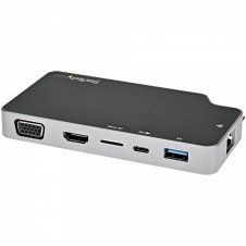 StarTech.com Adaptador Multipuertos USB C - Docking Station USB Tipo C a V?deo HDMI de 4K o VGA - PD Pass-through de 100W - Hub Ladrón USB de 2 Puer