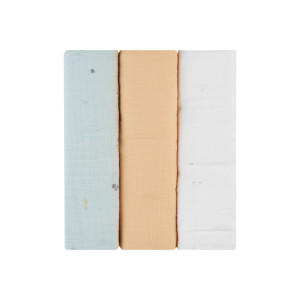 Juego de pañales de muselina 3 uds 100x100 cm Sleepy Sheep