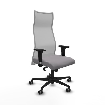 Albacete malla XL sincro malla gris similpiel gris brazos 1D base nailon ruedas 65mm engomadas