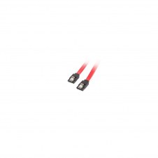 CABLE LANBERG SATA 3 A SATA 3 50CM PLETINA SEGURIDAD ROJO CA-SASA-14CU-0050-R
