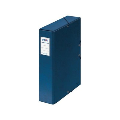 DOHE Caja de proyectos carton forrado lomo 70mm con etiqueta 245x350mm azul