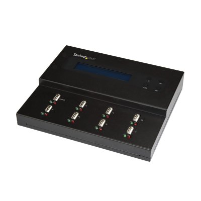 Clonador Autónomo 1:7 para Memorias USB - Copiador de Unidades de Memoria USB - Copia Sector por Sector de Sistema y Ficheros - 1,5 GB/min - Borrado de 3 Pasos - Pantalla LCD