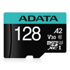Memoria Micro SD Adata Premier Pro SDHC 128 GB UHS-I U3 V30S U3 A2 Color Negro-Aqua