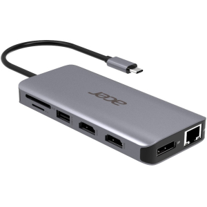 Acer Docking Station 12 en 1 USB-C a USB/HDMI/DP/RJ45 Plata