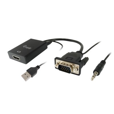 Adaptador Equip VGA para HDMI com Áudio - Preto ( Acessório Imagem e Som ) -