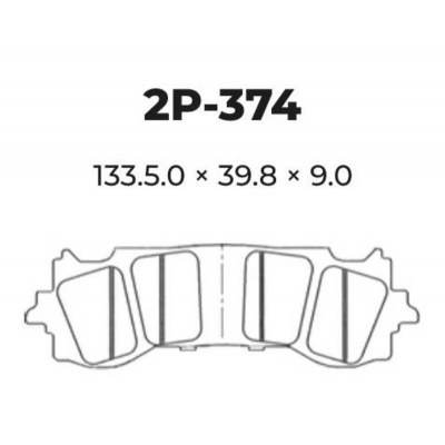 NISSIN Street /Off-Road Sintered Metal Brake pads - 2P-374ST 2P-374ST