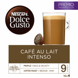 Estuche de cápsulas de café Dolce Gusto 12412560 CAFE AU LAIT Intenso, 16 cápsulas
