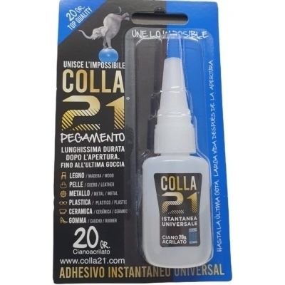 Pegamento Rapido Cianocrilato 20Gr COLLA21