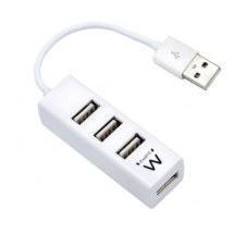 Mini hub usb ewent 4 puertos - usb 2.0 - blanco