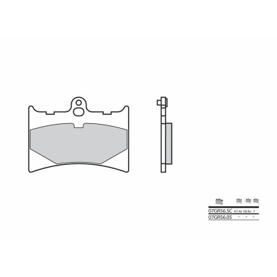 Pastillas de freno orgánicas Brembo 07GR5605 07GR5605