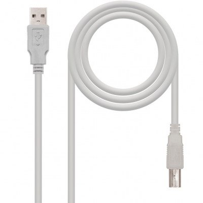 Cable nanocable conversor usb - a a usb - b macho - macho beige 1.8m impresora