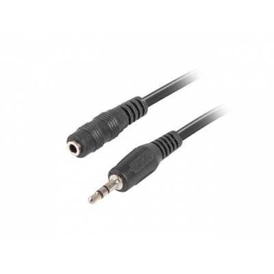 Cable estereo lanberg jack 3.5 mm macho - jack 3.5mm hembra 3m negro