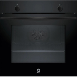 Horno multifunción Balay 3HB5000N3, 71 litros, 5 funciones, clase A, precalentamiento rápido, control con mandos, 60 x 60 cm, cristal negro