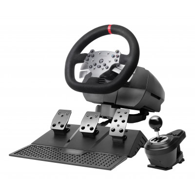 Mars Gaming MWHRSX mando y volante Negro Volante + Pedales Analógico/Digital Android, PC, PlayStation 4, Xbox Series S, Xbox Series X, iOS