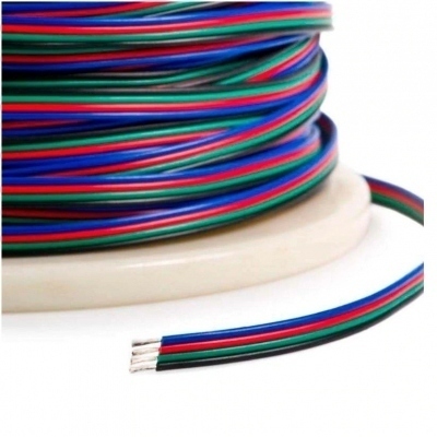 Cable Plano para Tira LED RGB 4x0,32mm (precio por metro)