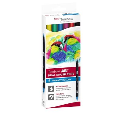 TOMBOW C.6 rotuladores doble pincel Dual Brush colores primarios