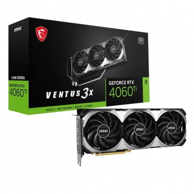Tarjeta grafica msi rtx 4060 ti ventus 3x 16gb 8c - 3 x dp - 1 x hdmi - pci express