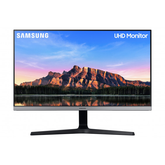 Monitor Samsung U28R550UQR, 28 pulgadas, 4K UHD, IPS, 60 Hz, HDR10, HDMI, DisplayPort, clase G, VESA 75.0x75.0, azul gris oscuro