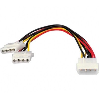 Duplicador cable de alimentacion atx equip conector molex 5.25 x2