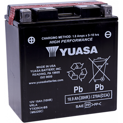 Baterías sin mantenimiento AGM de alto rendimiento YUASA YTX20CH-BS(CP)