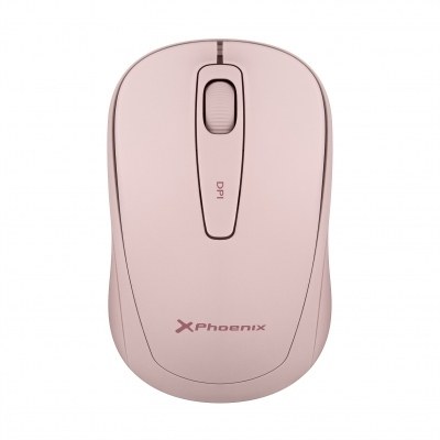 Phoenix m250 ratón inalámbrico 2.4 ghz receptor usb hasta 1600 dpi compatible con pc mac portátil color rosa