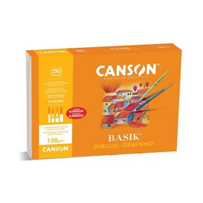 CANSON PAQ.250 LAMINAS DIBUJO BASIK 130G A3+