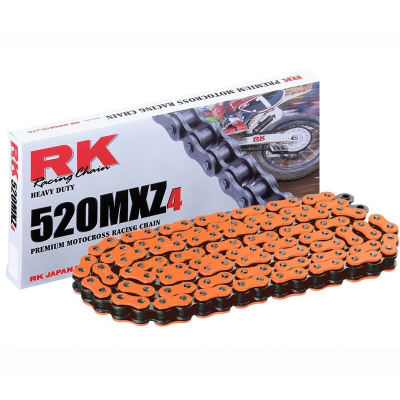 Cadena RK FO520MXZ4 con 100 eslabones naranja DD520MXZ-100