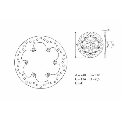 Disco de freno Brembo 68B40784 68B40784